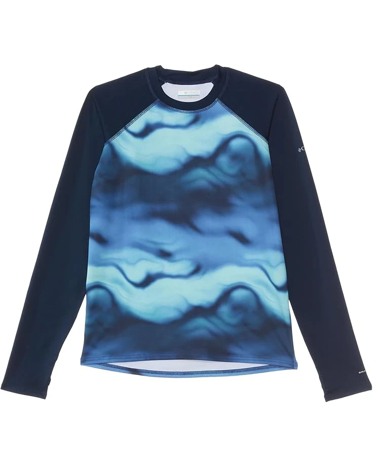 Columbia Kids Sandy Shores™ Printed Long Sleeve Sunguard (Little Kids/Big Kids) | Swimwear 1 Columbia Kids Sandy Shores™ Printed Long Sleeve Sunguard (Little Kids/Big Kids) | Swimwear